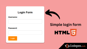 simple login form in html